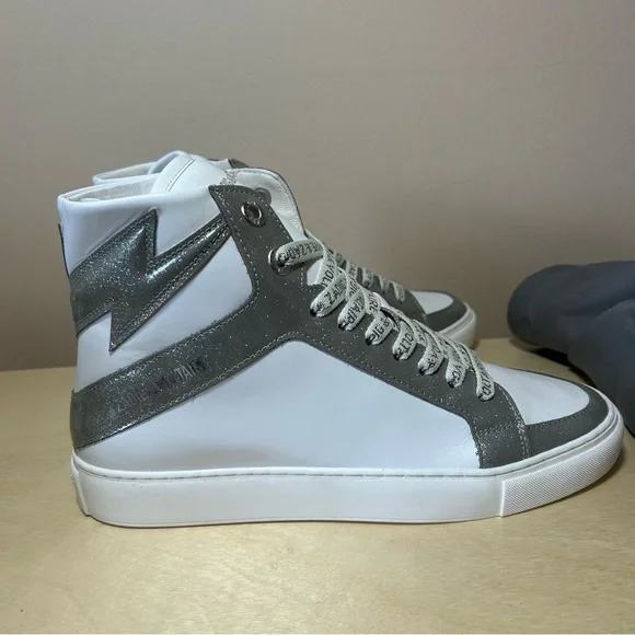 Zadig & Voltaire ZV1747 High Flash High-Top Sneakers size 9 women’s - Picture 3 of 14